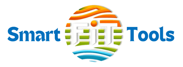 Smart Fit Tools Logo mit buntem, stilisiertem Schriftzug und Symbol